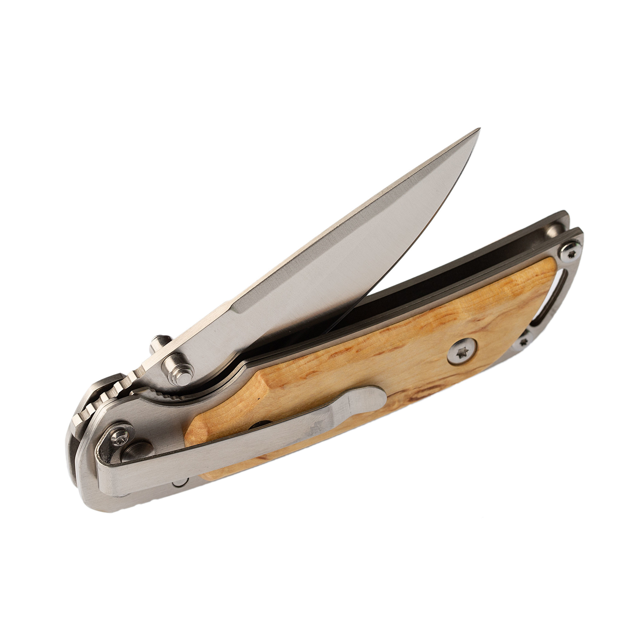 Складной нож Marttiini Folding MFK-CB, сталь X46Cr13, карельская береза от Ножиков