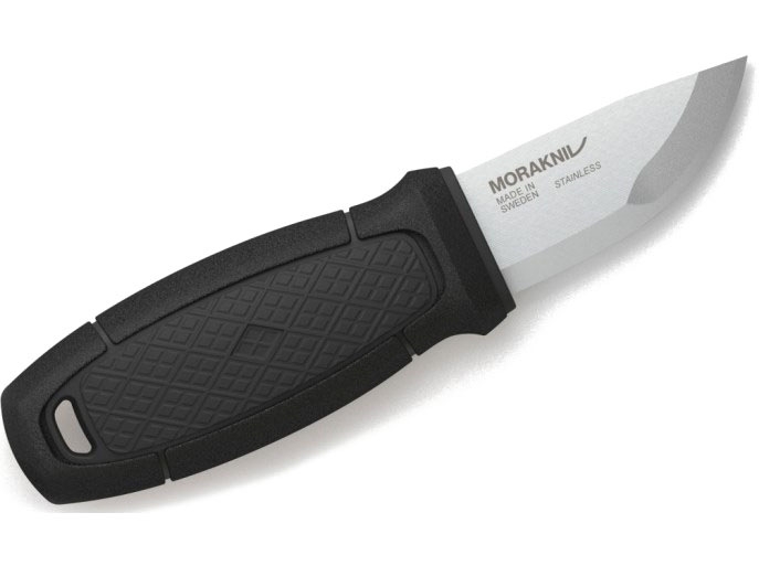 Нож с фиксированным лезвием Morakniv Eldris, сталь Sandvik 12С27, рукоять пластик, черный