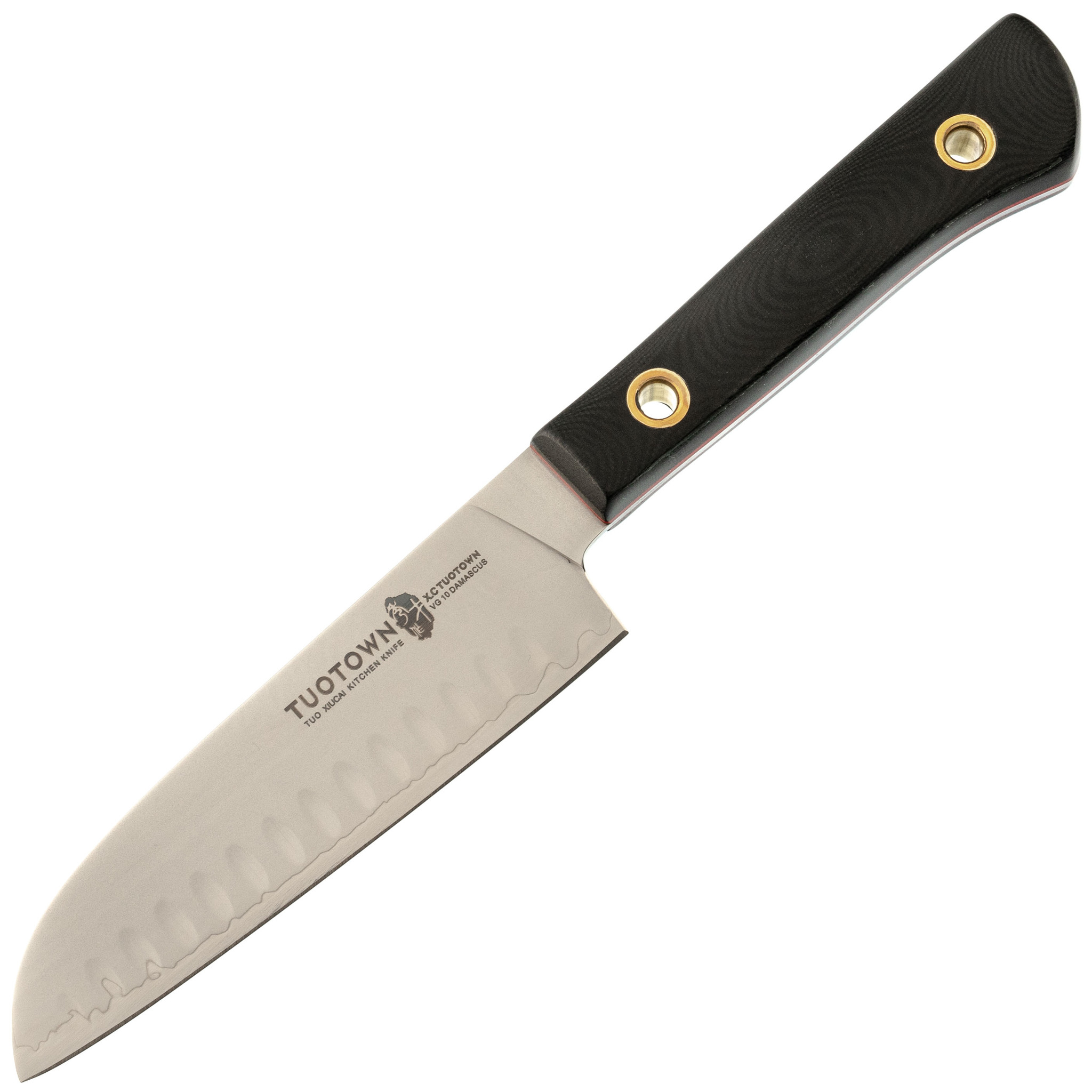 Кухонный нож Сантоку малый, сталь VG10, G10 нож сантоку hausmade