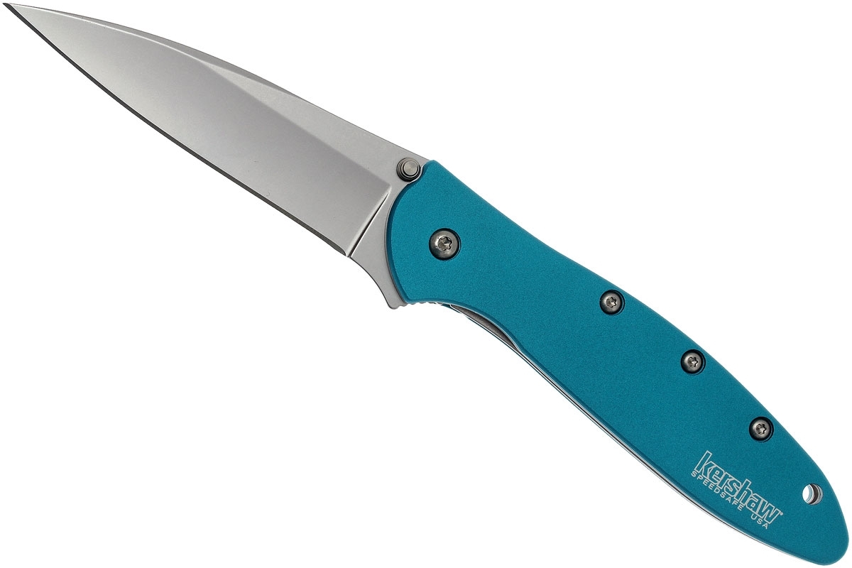 Складной нож Leek - Kershaw 1660TEAL, сталь Sandvik™ 14C28N, рукоять анодированный алюминий бирюзового цвета - фото 8