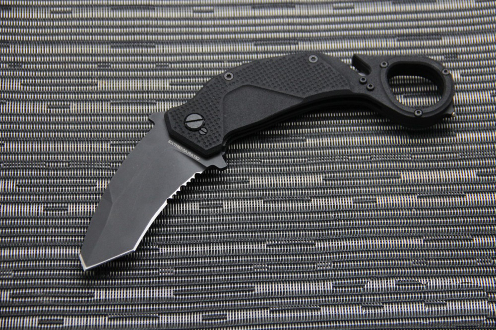 фото Складной нож extrema ratio nightmare black, сталь bhler n690, рукоять черный антикородал (алюминиевый сплав)