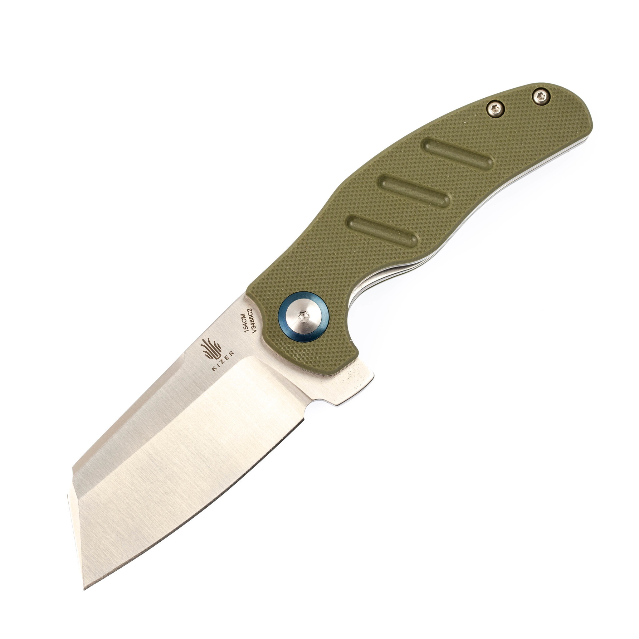Складной нож Kizer C01C Green, сталь 154CM, рукоять G10 - фото 1
