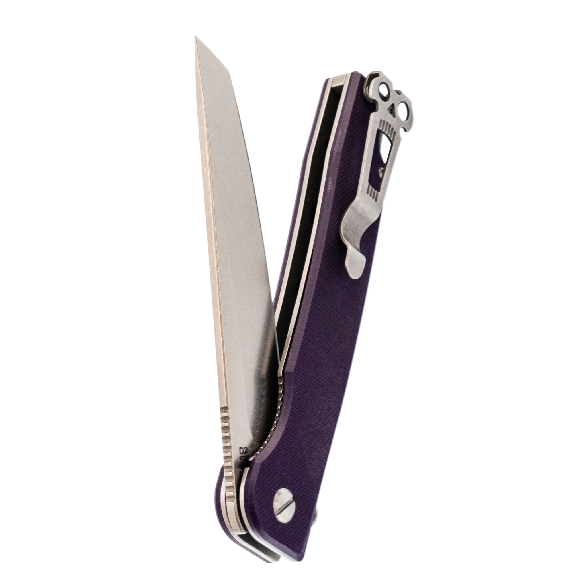 Складной нож Daggerr Ronin 2.0 Purple, сталь D2, рукоять G10 - фото 6