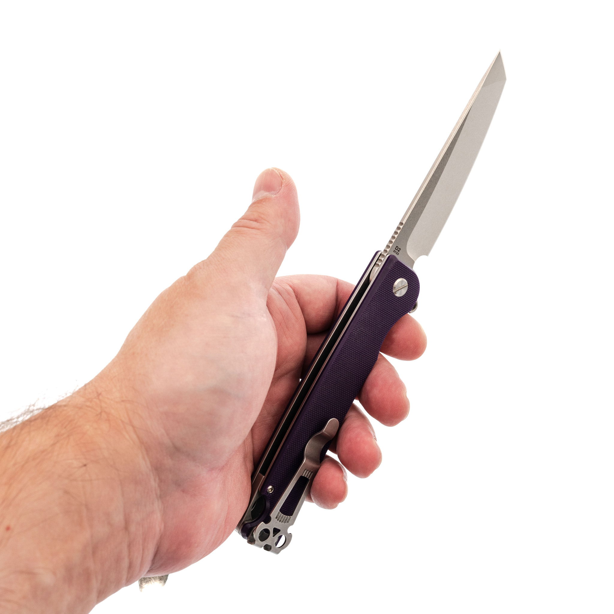 Складной нож Daggerr Ronin 2.0 Purple, сталь D2, рукоять G10 - фото 10