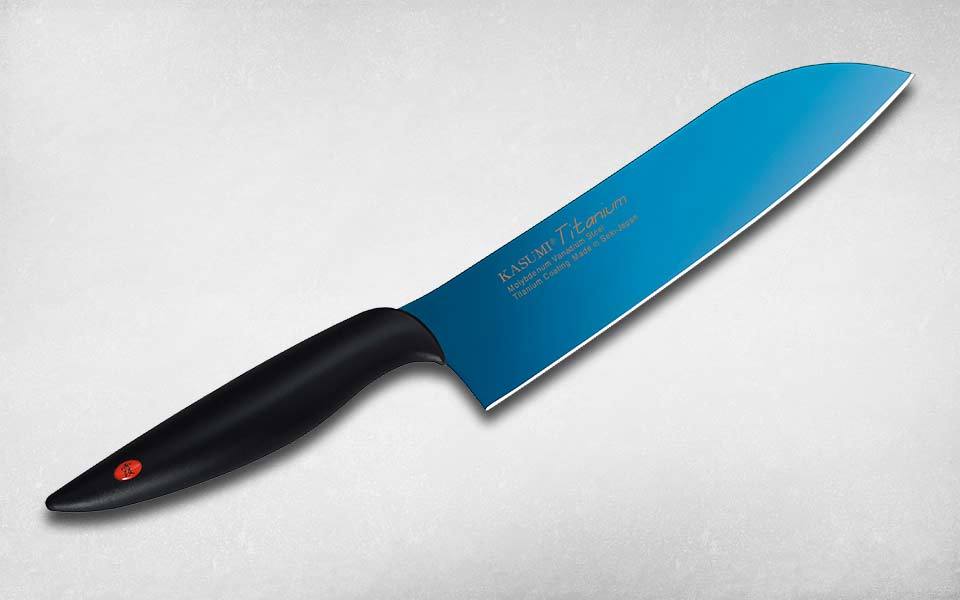 Нож кухонный СантокуTitanium 180 мм, Kasumi, 22018/B, сталь Molybdenum Vanadium, полипропилен, чёрный