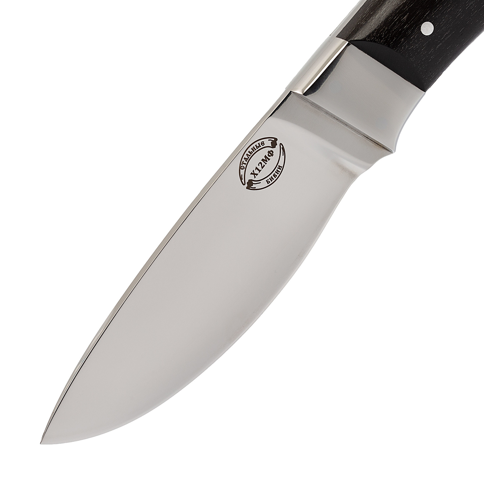 Нож цельнометаллический Скинер, сталь Х12МФ, граб - фото 2