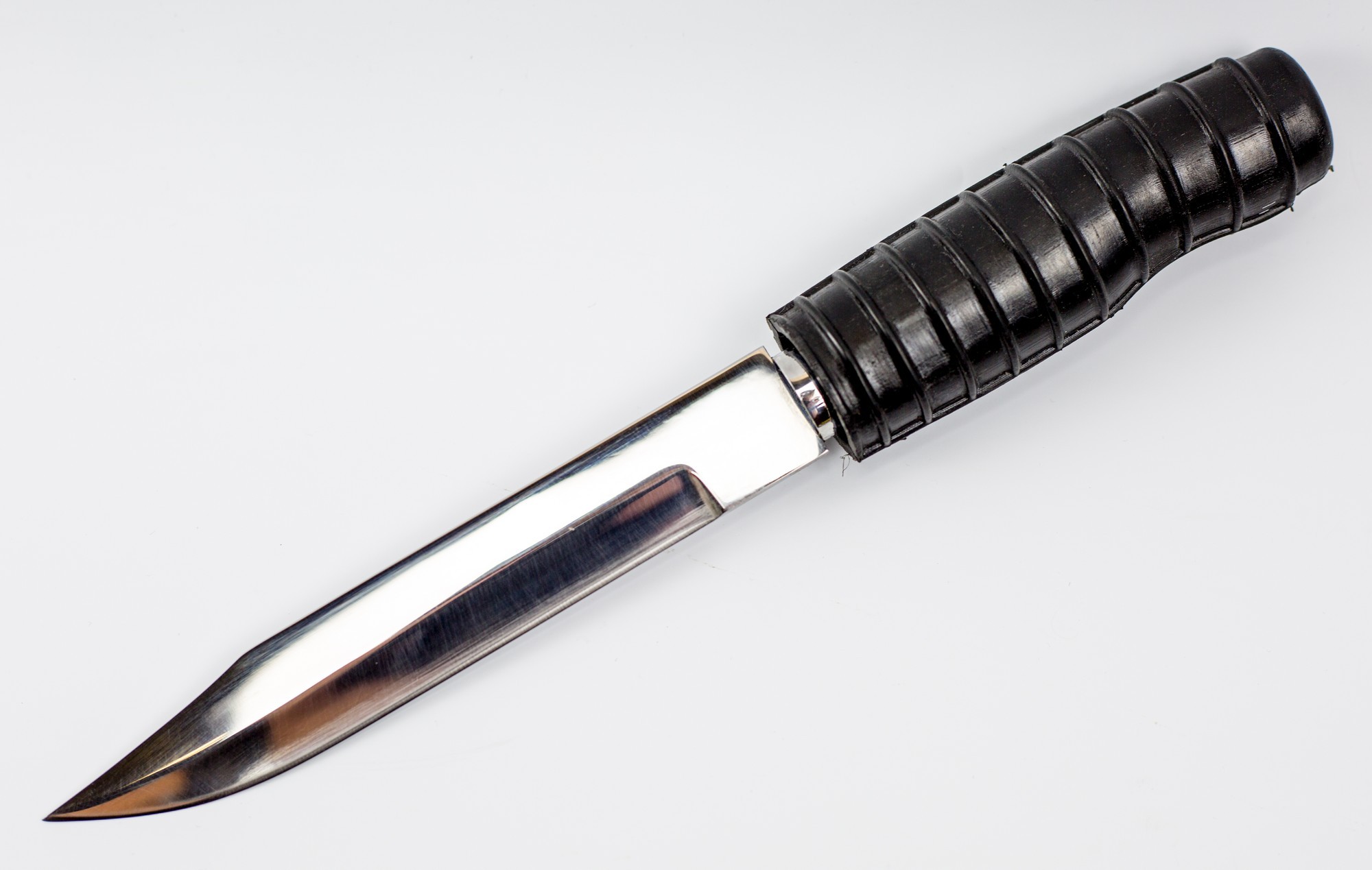 Нож Водолазный, полированный, резина - фото 1