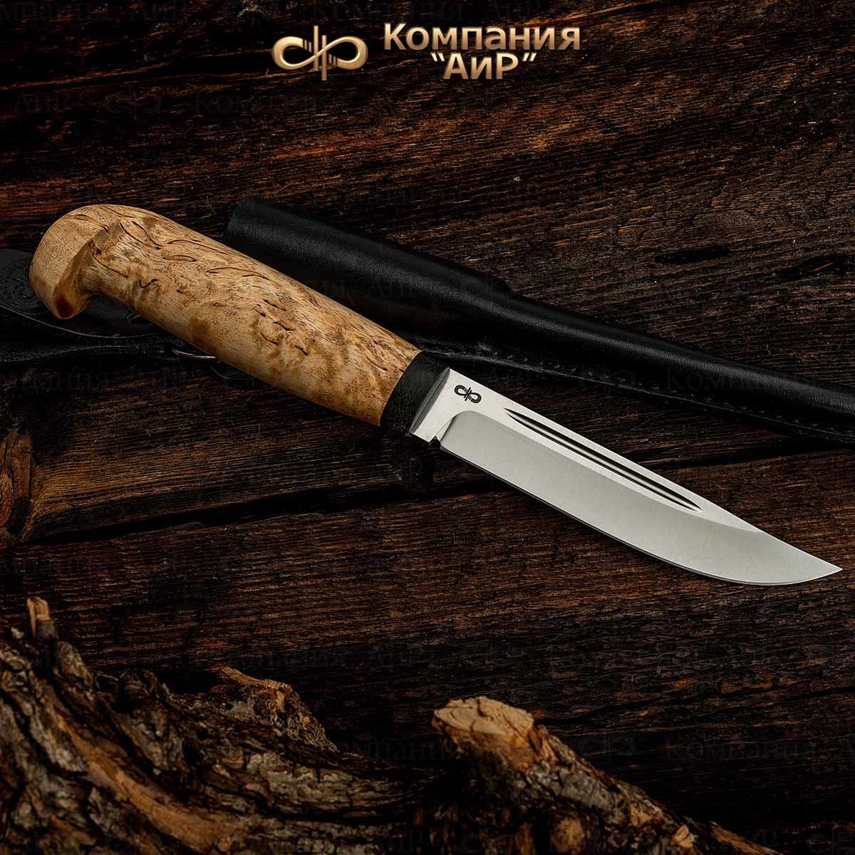 Нож АиР Финка Лаппи, сталь К-340, рукоять карельская береза - фото 2