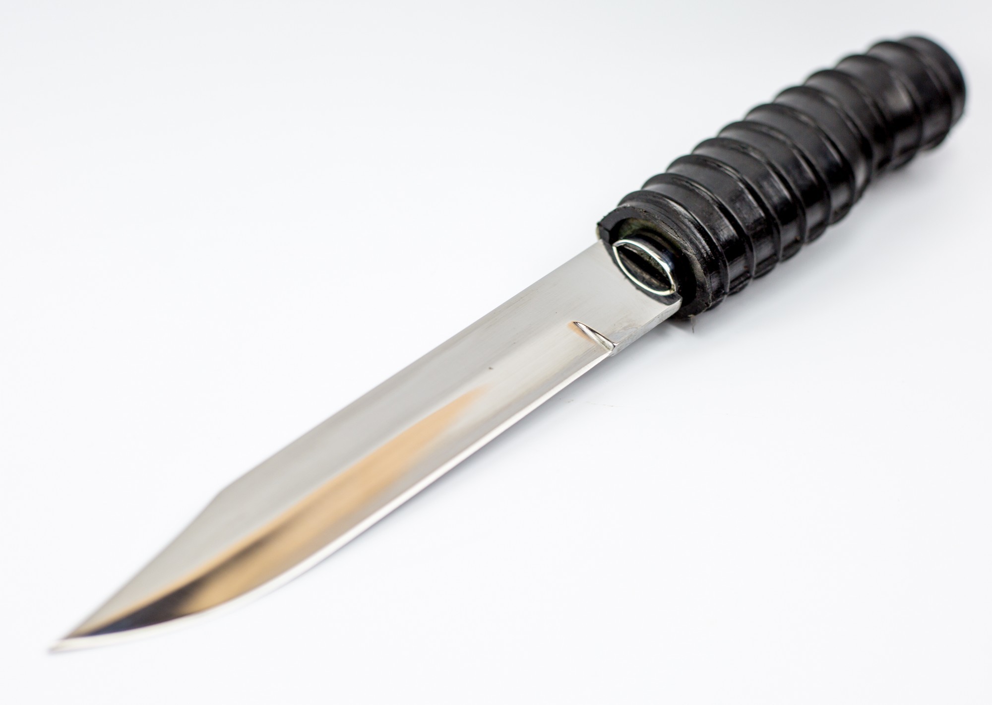 фото Нож водолазный, полированный, резина сибирский клинок
