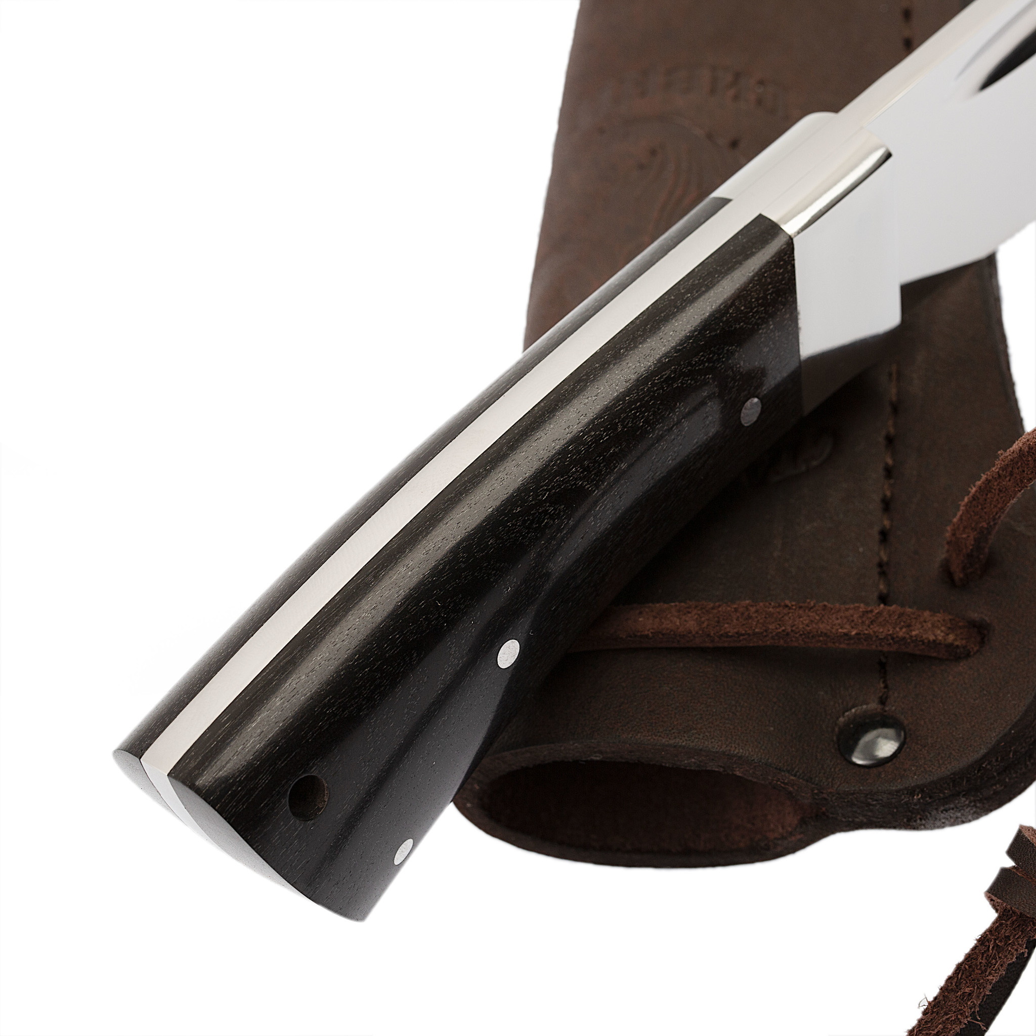 Нож цельнометаллический Скинер, сталь Х12МФ, граб - фото 5