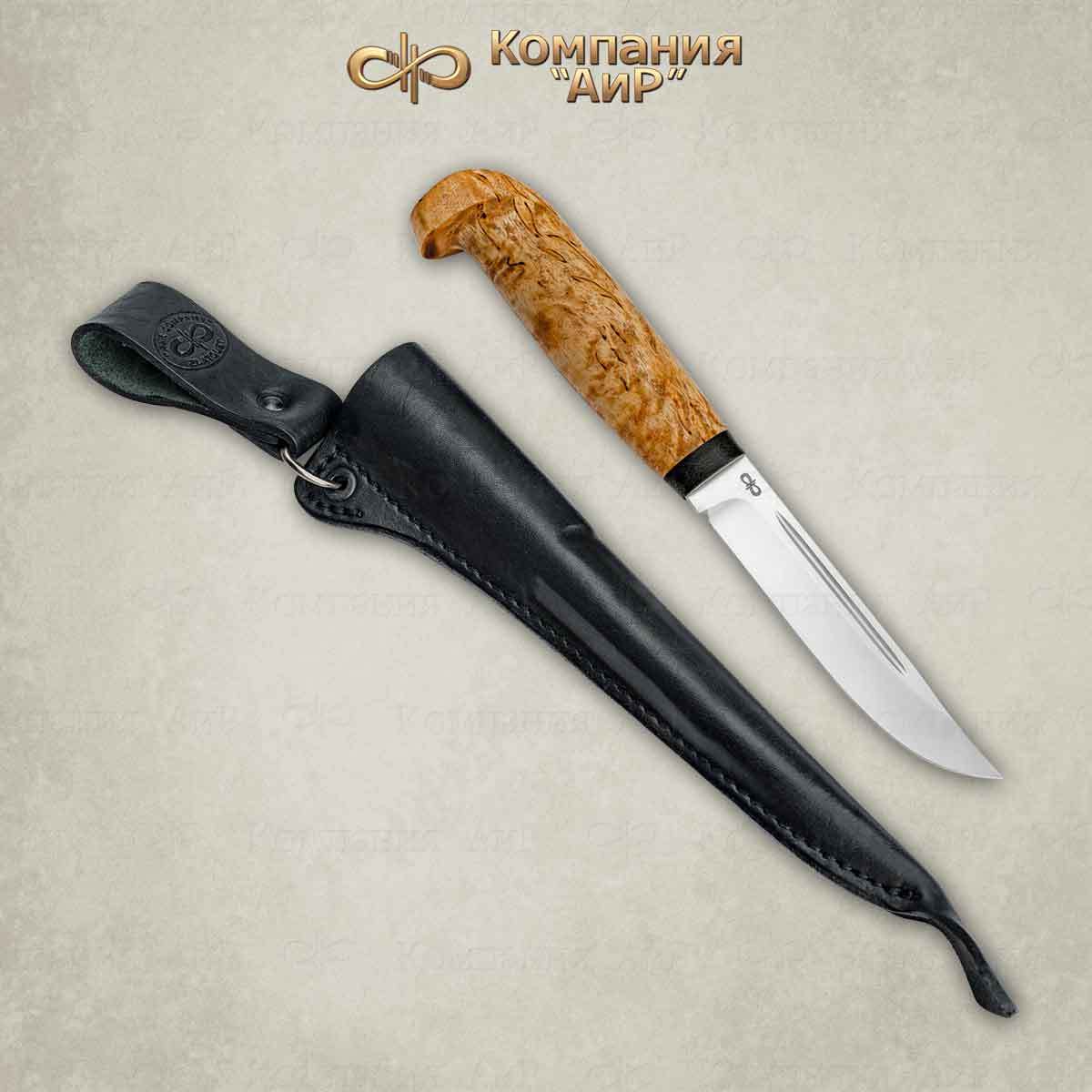 Нож АиР Финка Лаппи, сталь К-340, рукоять карельская береза - фото 6