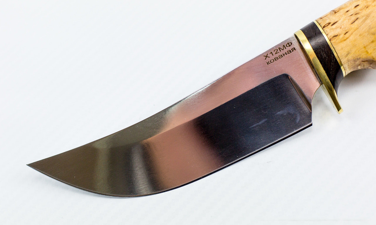 Нож Восточный Х12МФ, карельская берёза - фото 2