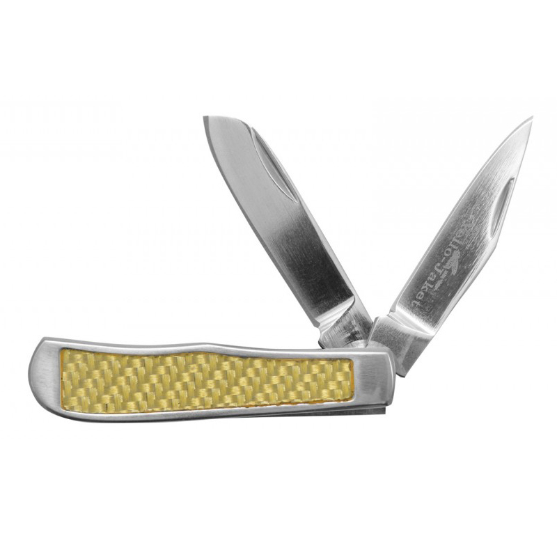 Нож складной Camillus Yello-Jaket 2-Blade Trapper, сталь AUS-8, рукоять Carbon Fiber, сталь от Ножиков