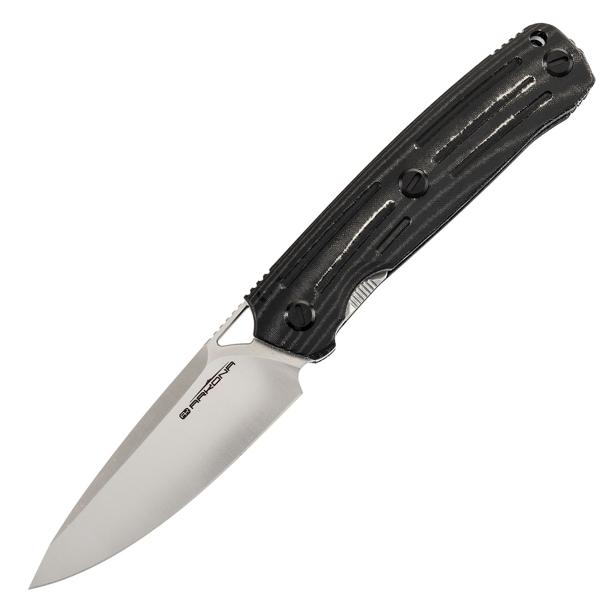 Складной нож Arcona Nettle F, сталь K110, рукоять черная микарта - фото 1