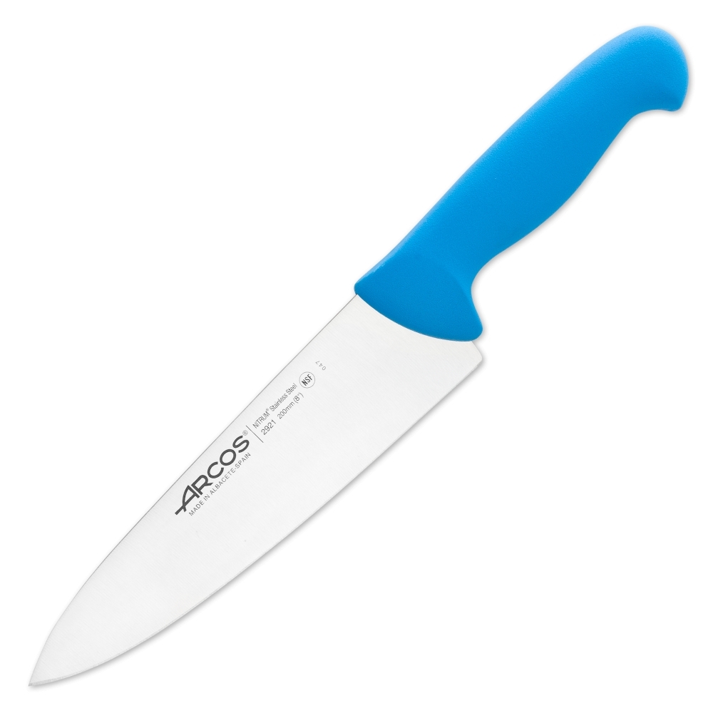 Нож Шефа 2900 292123, 200 мм, голубой нож шефа gourmet 4188 170 мм