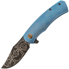 Фото Складной нож Assassin knives Punisher F., сталь Damascus, рукоять титан