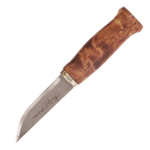 Нож с фиксированным клинком Brusletto Nansen, сталь Sandvik 12C27, рукоять карельская береза нож финский 2 сталь х12мф карельская берёза
