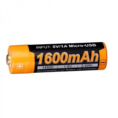 Фото Аккумулятор 14500 Fenix 1600U mAh с разъемом для USB