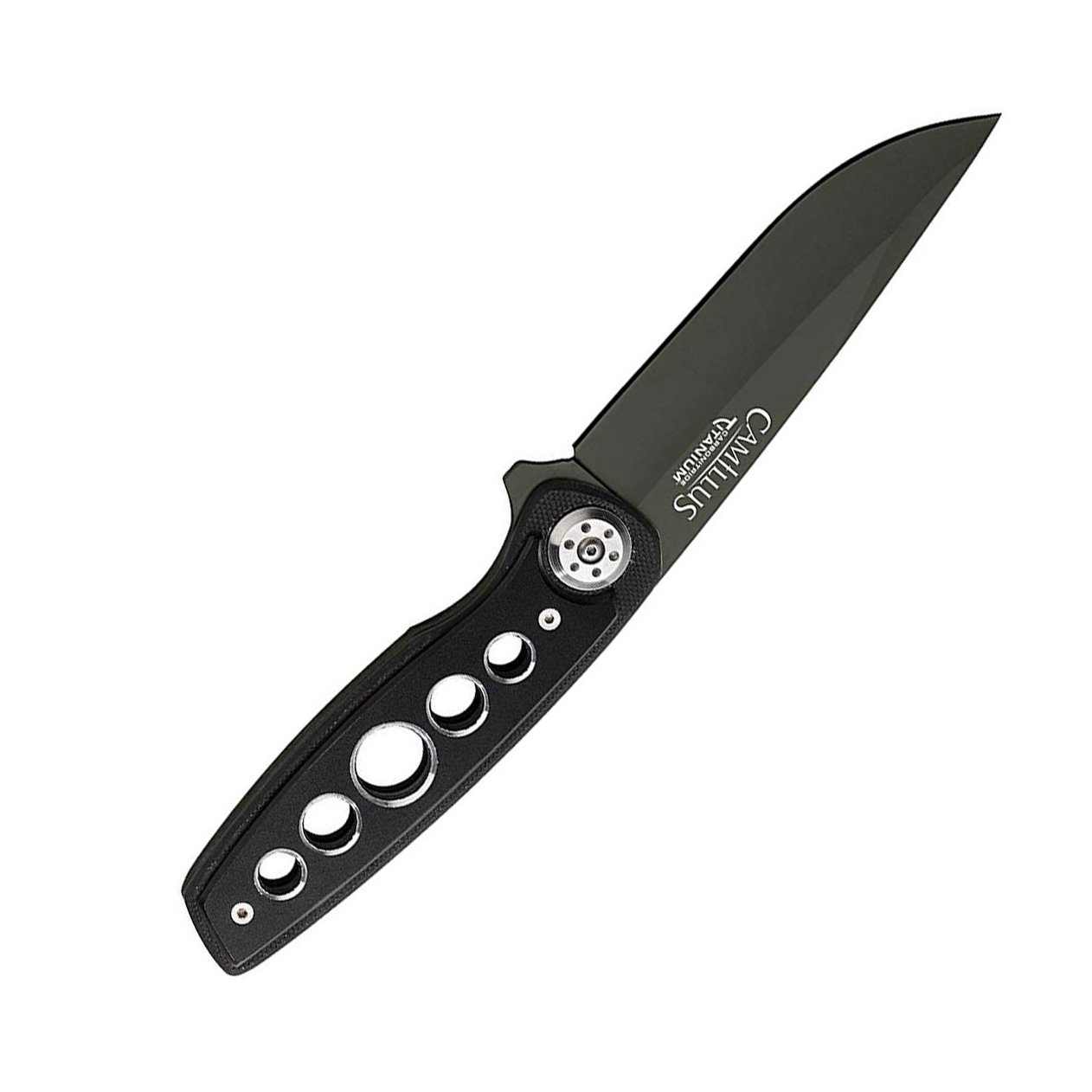 фото Нож с фиксированным клинком camillus edc, сталь aus-8, рукоять термопластик grn, чёрный