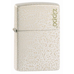 Фото Зажигалка ZIPPO Logo Classic с покрытием Mercury Glass, латунь/сталь, бежевая, матовая, 36x12x56 мм