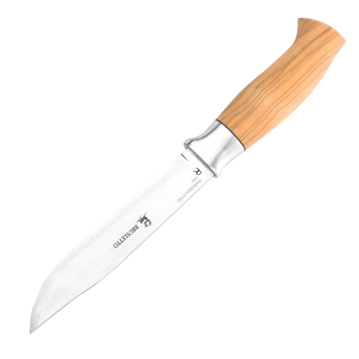 Нож с фиксированным клинком Brusletto Storbukken, сталь 440C, рукоять карельская береза