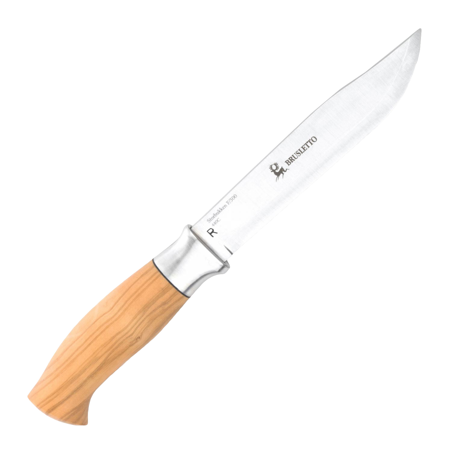 Нож с фиксированным клинком Brusletto Storbukken, сталь 440C, рукоять карельская береза от Ножиков