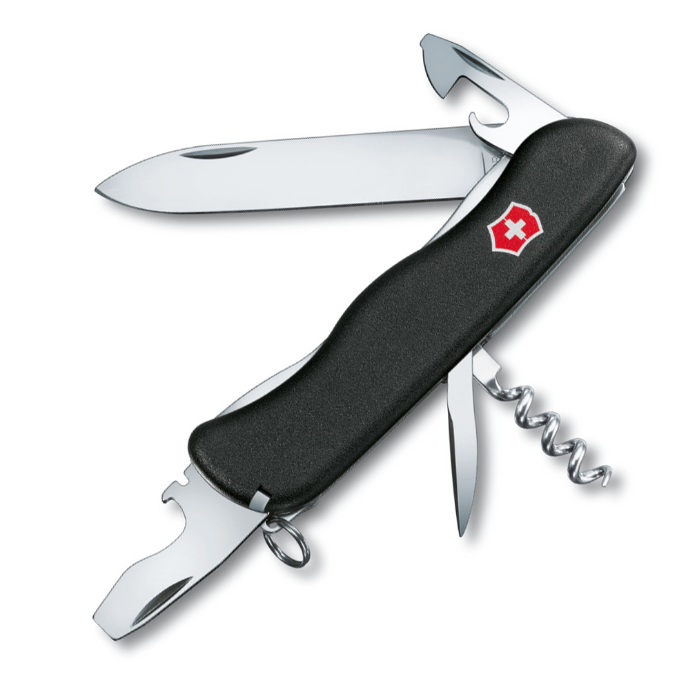 Нож перочинный Victorinox Picknicker, сталь X55CrMo14, рукоять Cellidor®, черный набор подарочный 4в1 ручка калькулятор брелок штопор с открывалкой