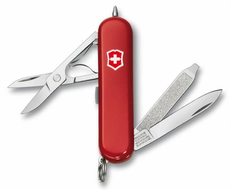 Нож перочинный Victorinox Signature Lite 0.6226 58мм 7 функций красный пилка триммер металлическая для ногтей 16 см с защитным колпачком