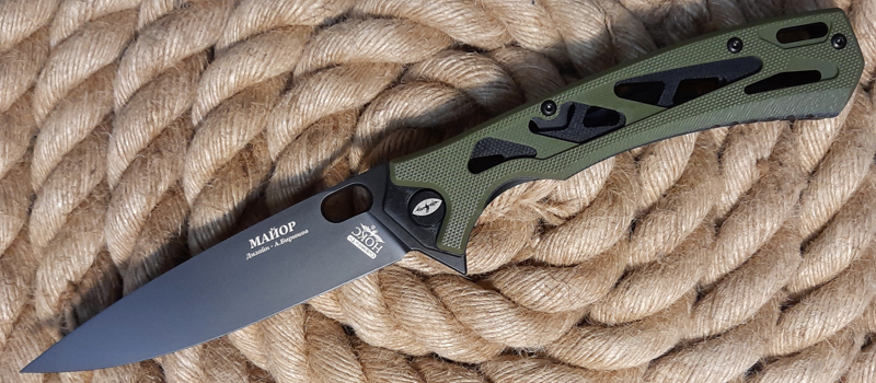 Складной нож НОКС Майор, сталь VG10, рукоять G10, олива
