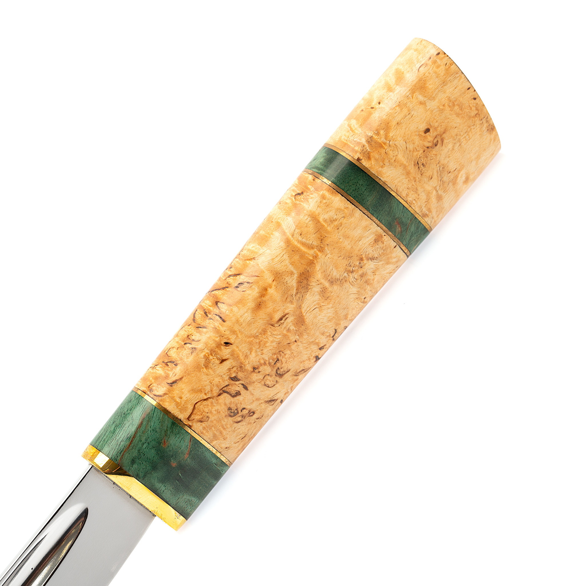 Нож Якутский малый для левшей, сталь Х12МФ, карельская береза - фото 4