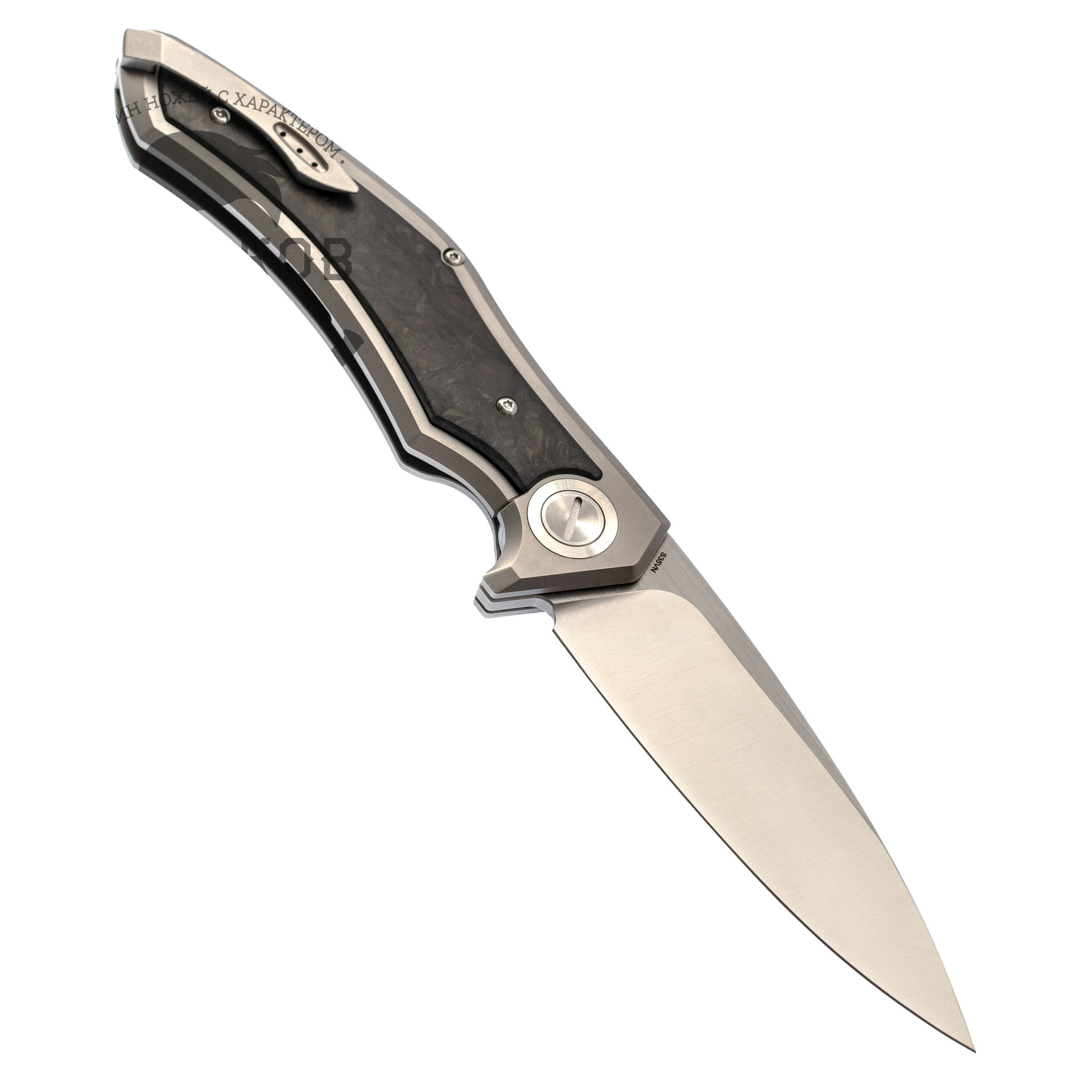 Складной нож Honor Conan, сталь S35VN, рукоять titan и marble carbon - фото 3
