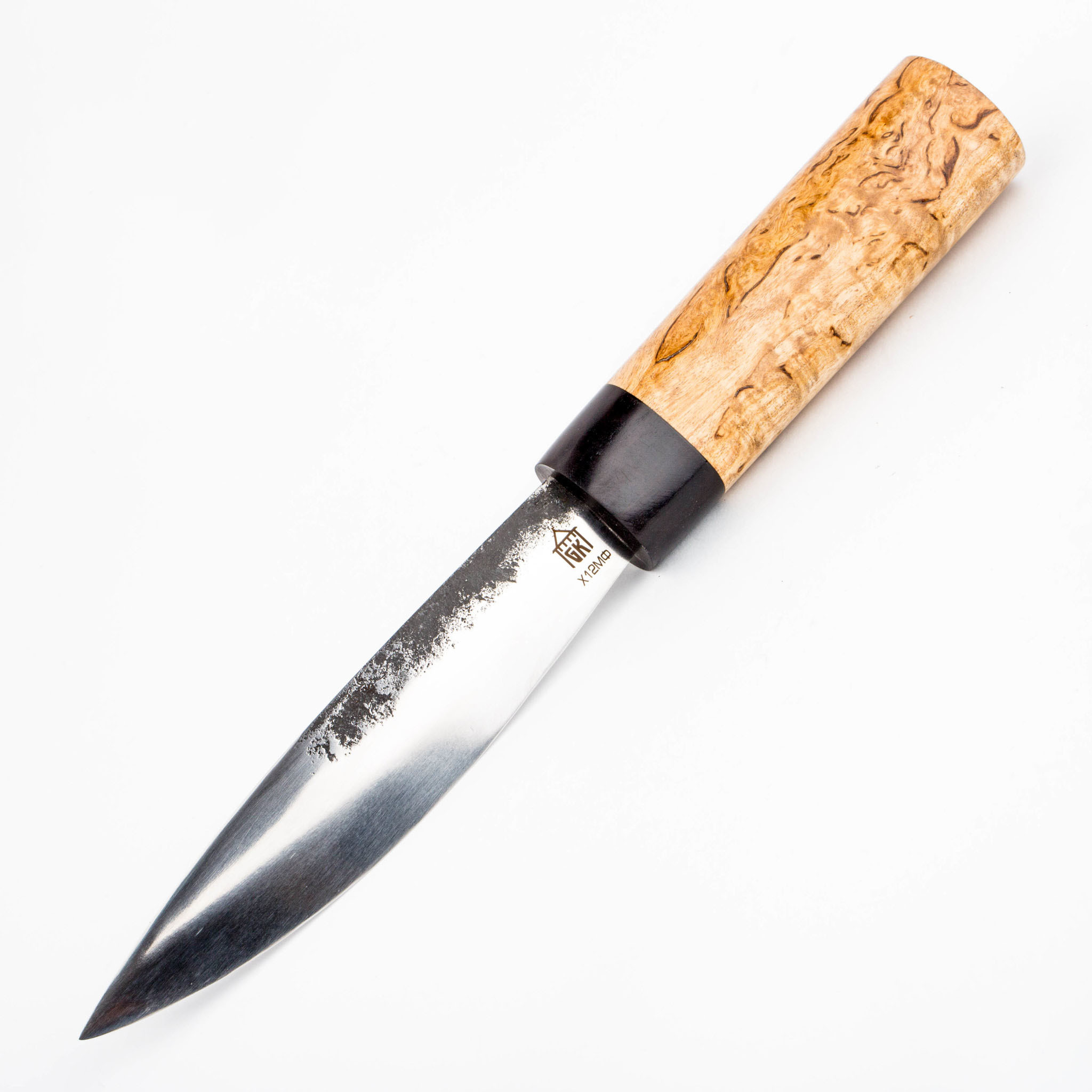 фото Нож якутский средний, сталь х12мф, карельская береза ножи града горький