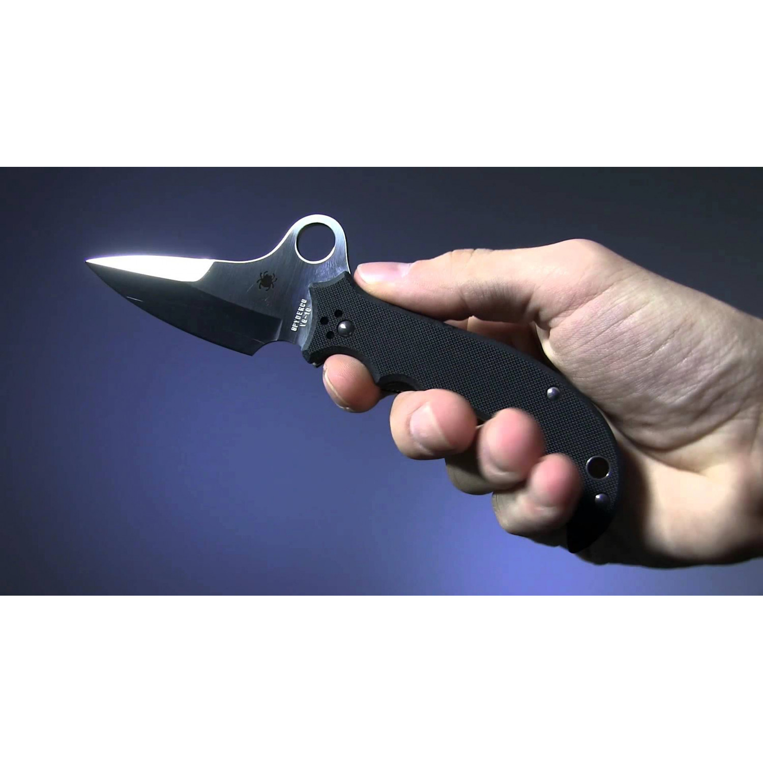 Нож складной Jot Singh Khalsa Sprint Run - Spyderco 40GP, сталь VG-10 Satin Plain, рукоять стеклотекстолит G10 чёрный - фото 4