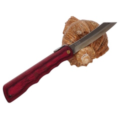 Фото Складной нож Nagao Higonokami Woody, 80мм, сталь VG10, рукоять Walnut Red