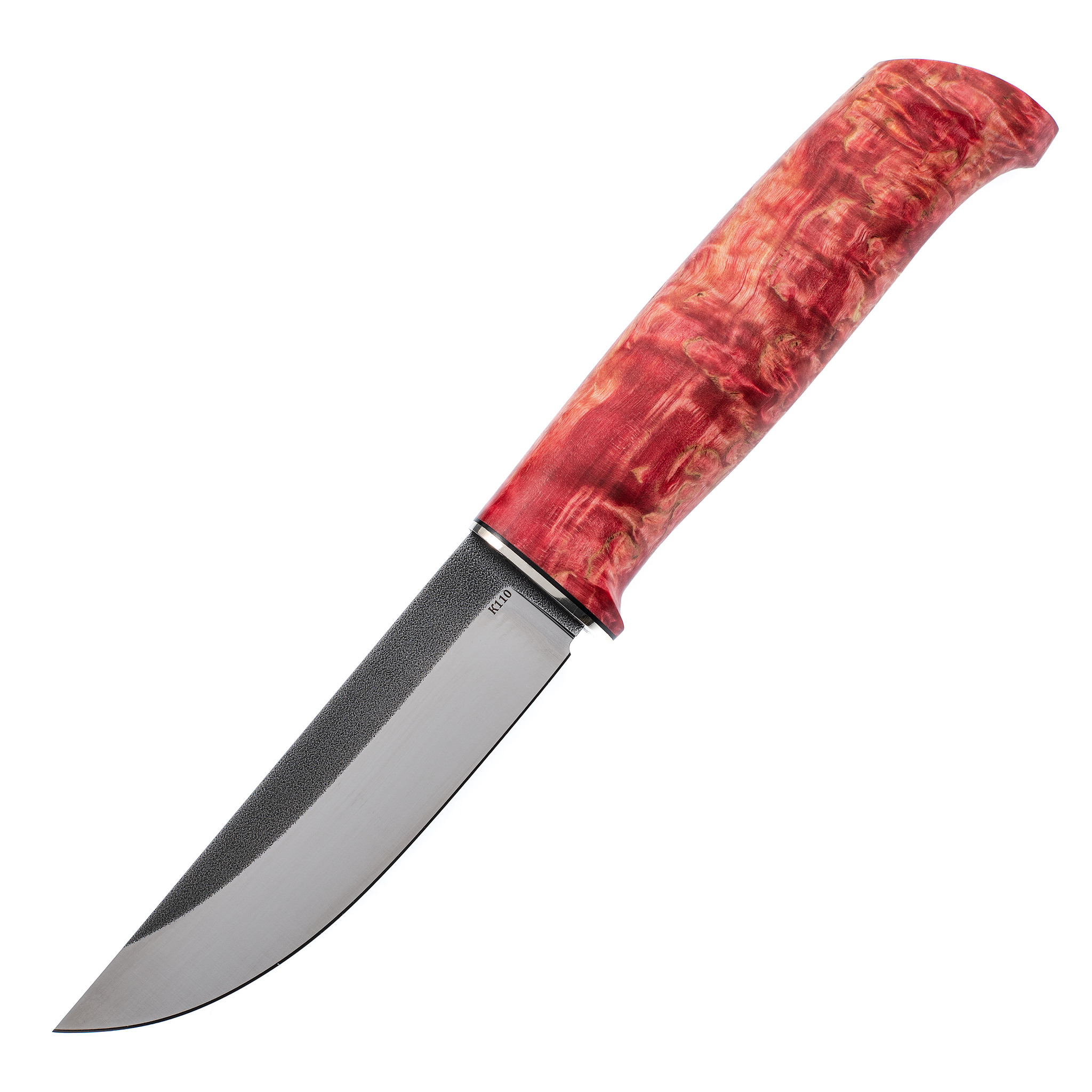 Нож Барбус, сталь K110, карельская береза красная