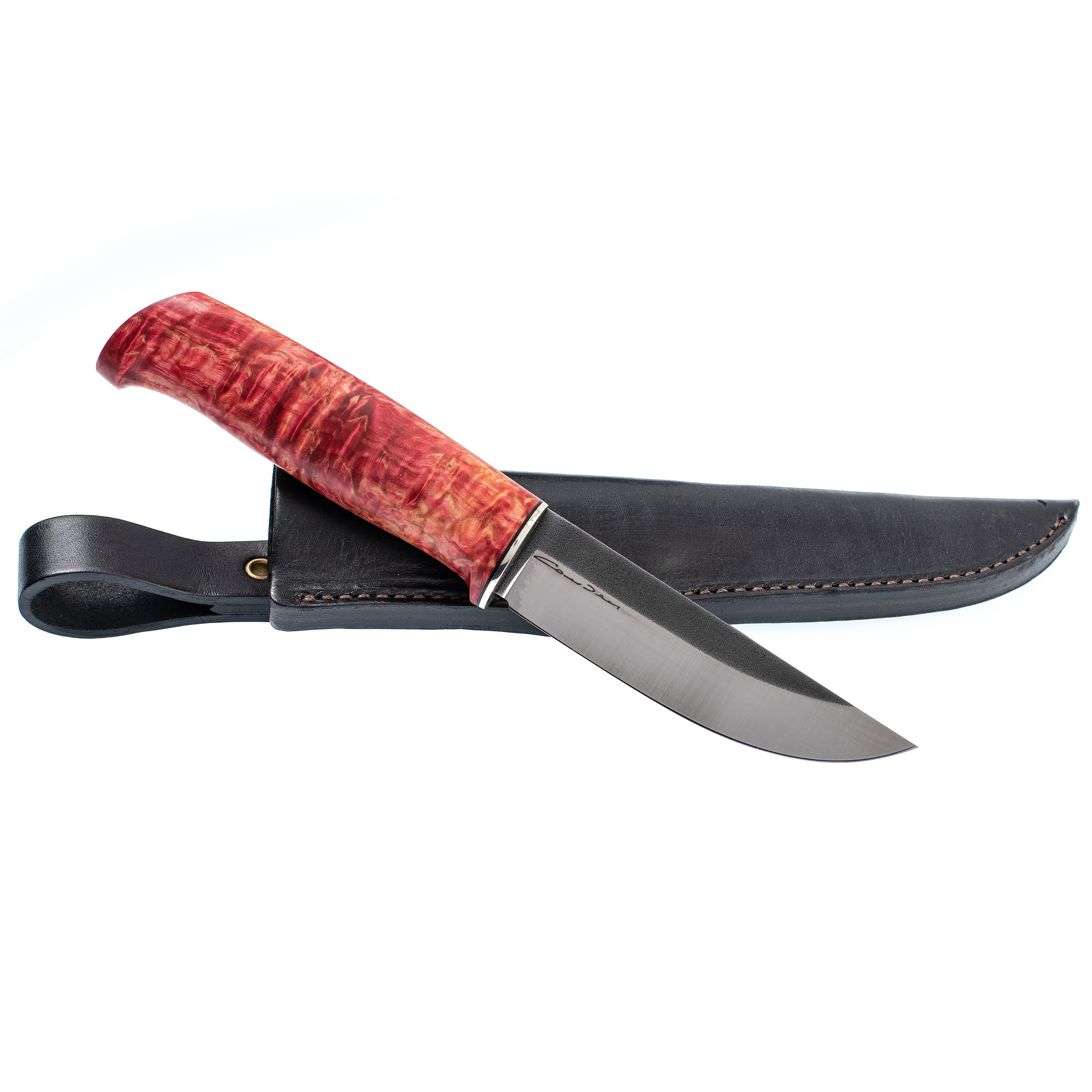 Нож Барбус, сталь K110, карельская береза красная - фото 5