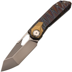 Фото Складной нож Remette Peregrine Falcon, сталь M390, рукоять титан с обработкой Tiger Stripe