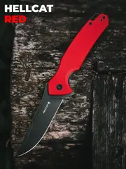 Фото Складной нож Mr.Blade Hellcat blackwash сталь VG-10, рукоять Red G10