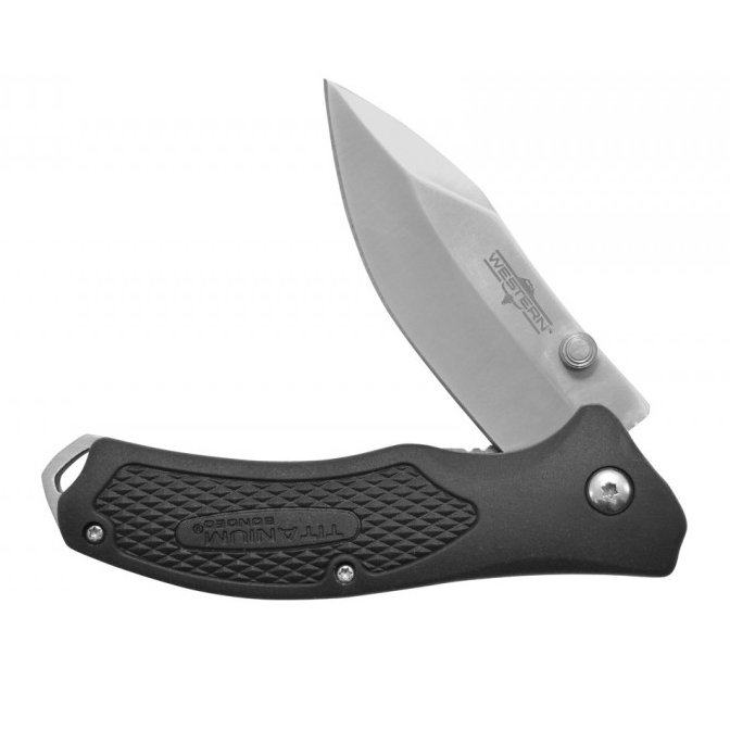 Складной нож Camillus Western Blactrax, сталь 420 Stainless Steel, рукоять термопластик FRN, чёрный от Ножиков