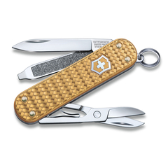 Фото Нож перочинный Victorinox Alox Classic SD Colors, Brass Gold, золотой алюминий, 5 функций, 58 мм