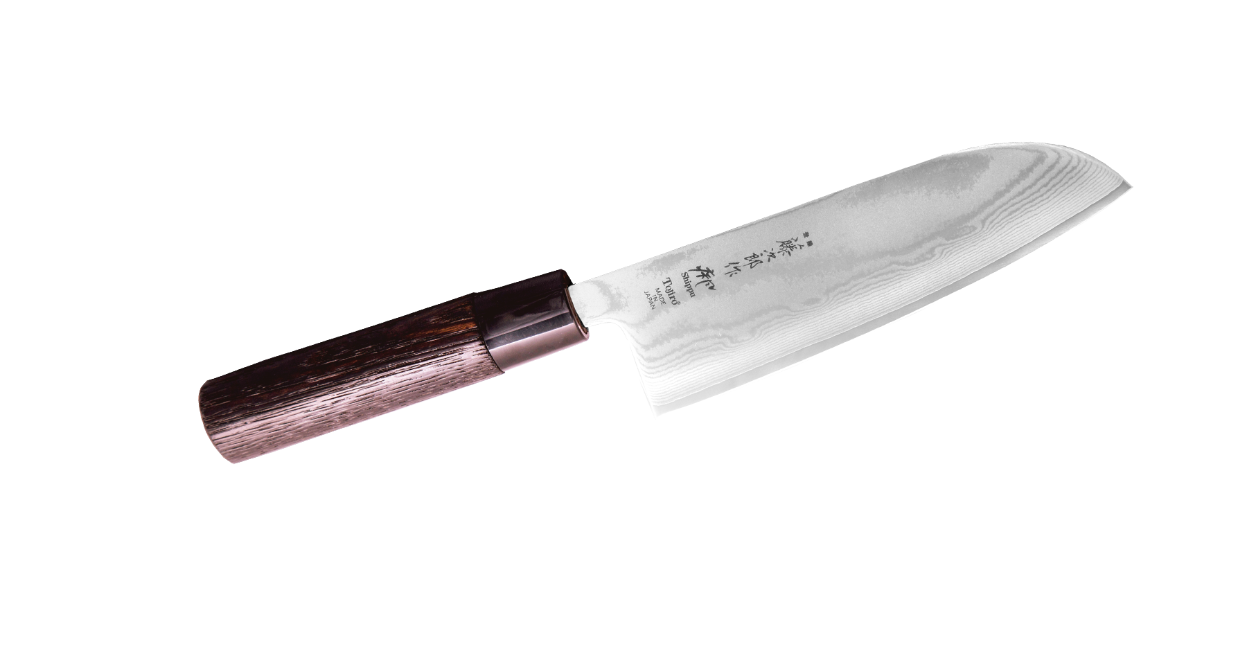 Нож Сантоку Shippu Tojiro, FD-597, сталь VG-10, коричневый, в картонной коробке