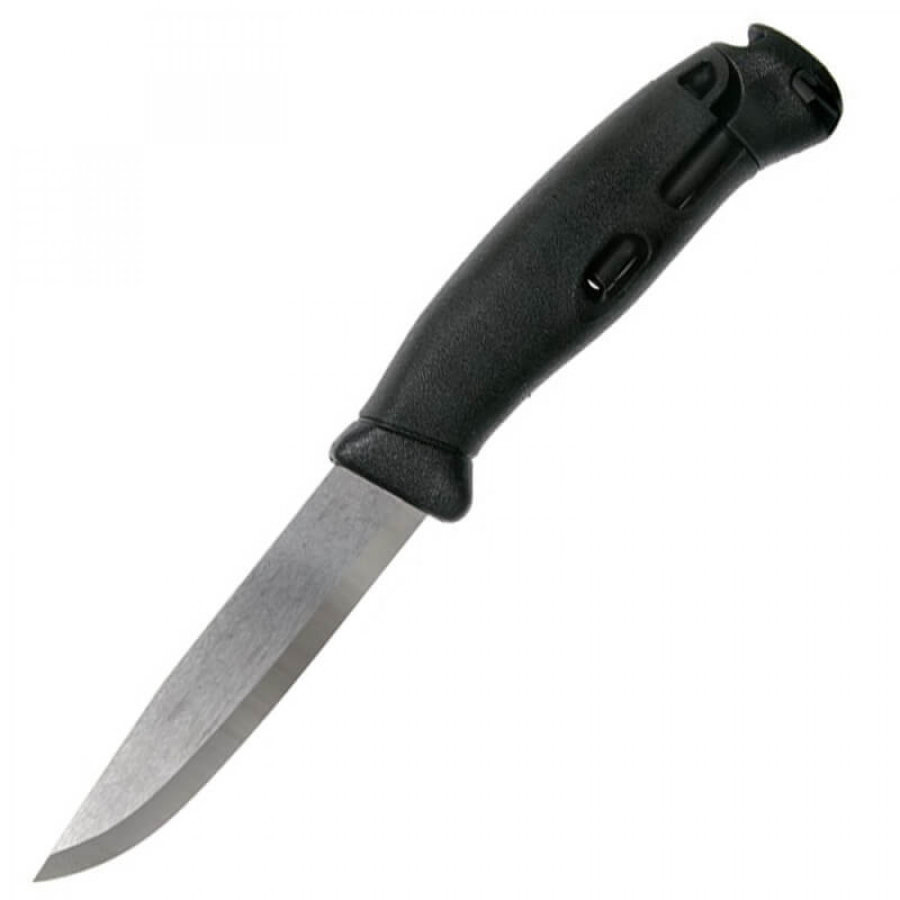 нож с фиксированным лезвием ruike f181 w Нож с фиксированным лезвием Morakniv Companion Spark Black, сталь Sandvik 12C27, рукоять резина/пластик
