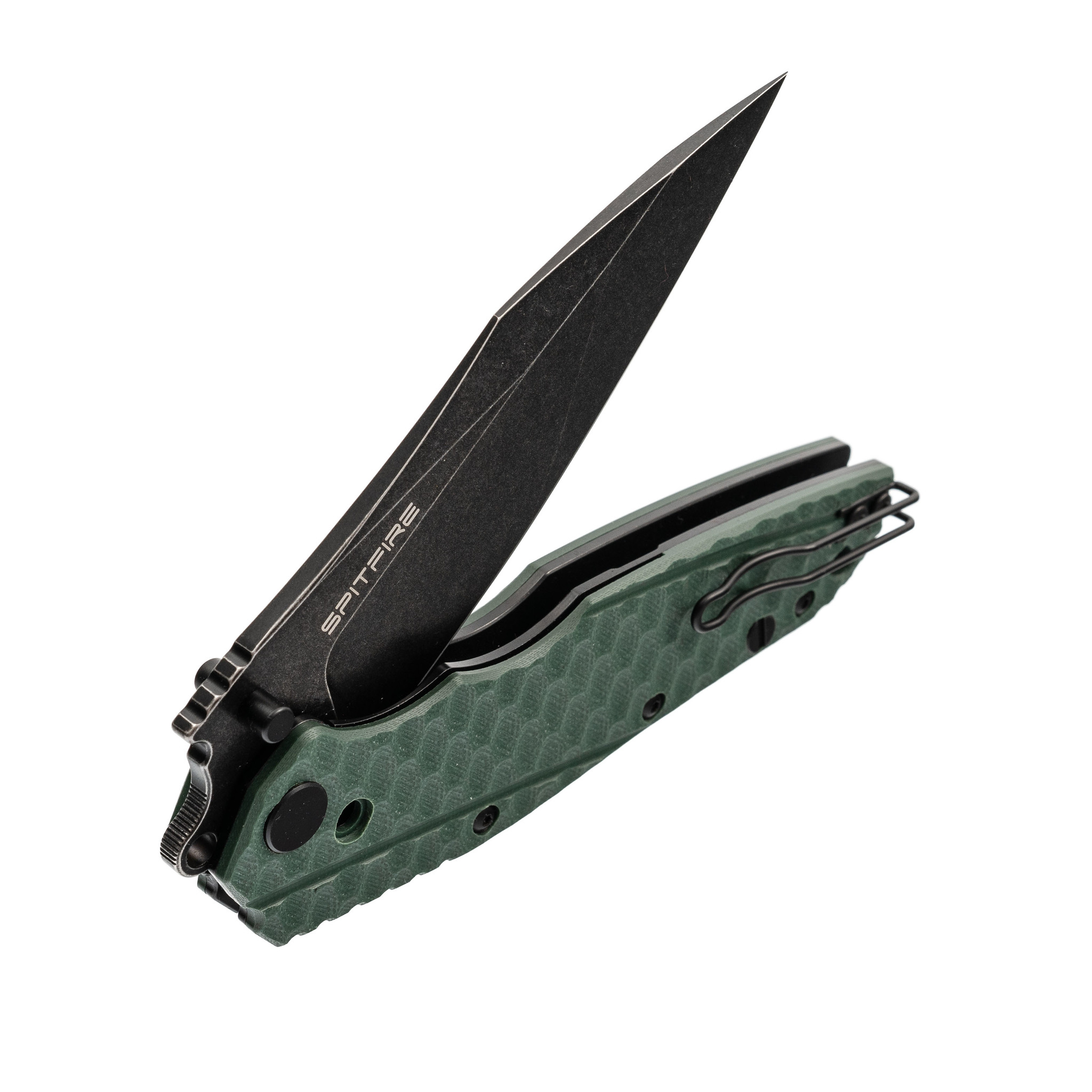 Складной нож TASKnives SPITFIRE, сталь D2 Black Stonewash, зеленый от Ножиков