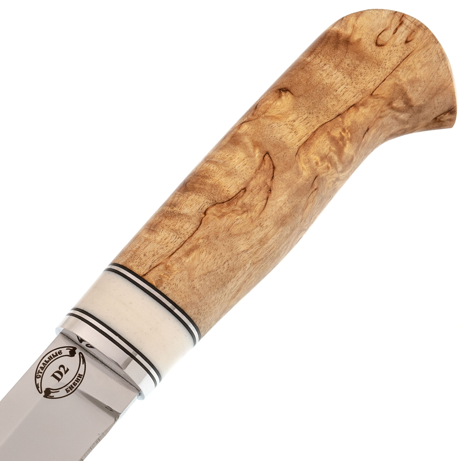 Нож Финский 4, сталь D2, карельская береза, кориан - фото 3