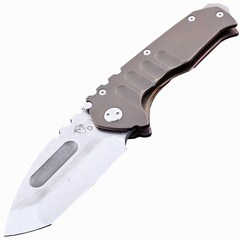 Фото Нож складной Medford Praetorian T Tanto, сталь D2 Tool Steel, рукоять титановый сплав, бронзовый