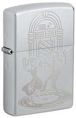 Фото Зажигалка Zippo Vintage Dance с покрытием Satin Chrome, латунь/сталь