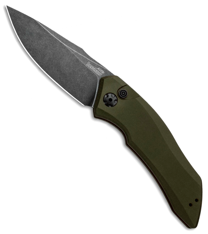 фото Нож автоматический kershaw launch 1, сталь cmp154cm, рукоять оливковый алюминий