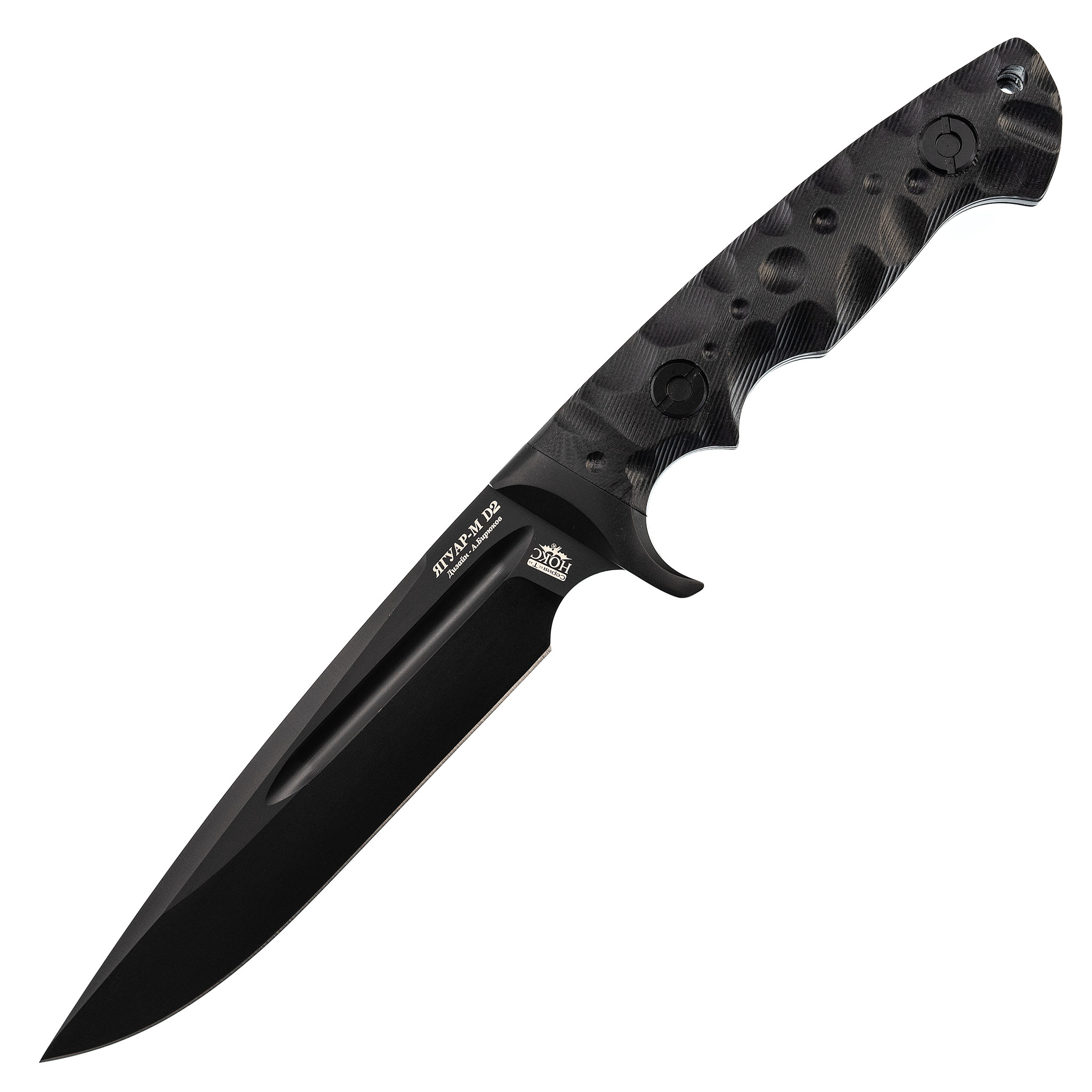 Нож Ягуар М, темный подвес для складного ножа на пояс 145 мм