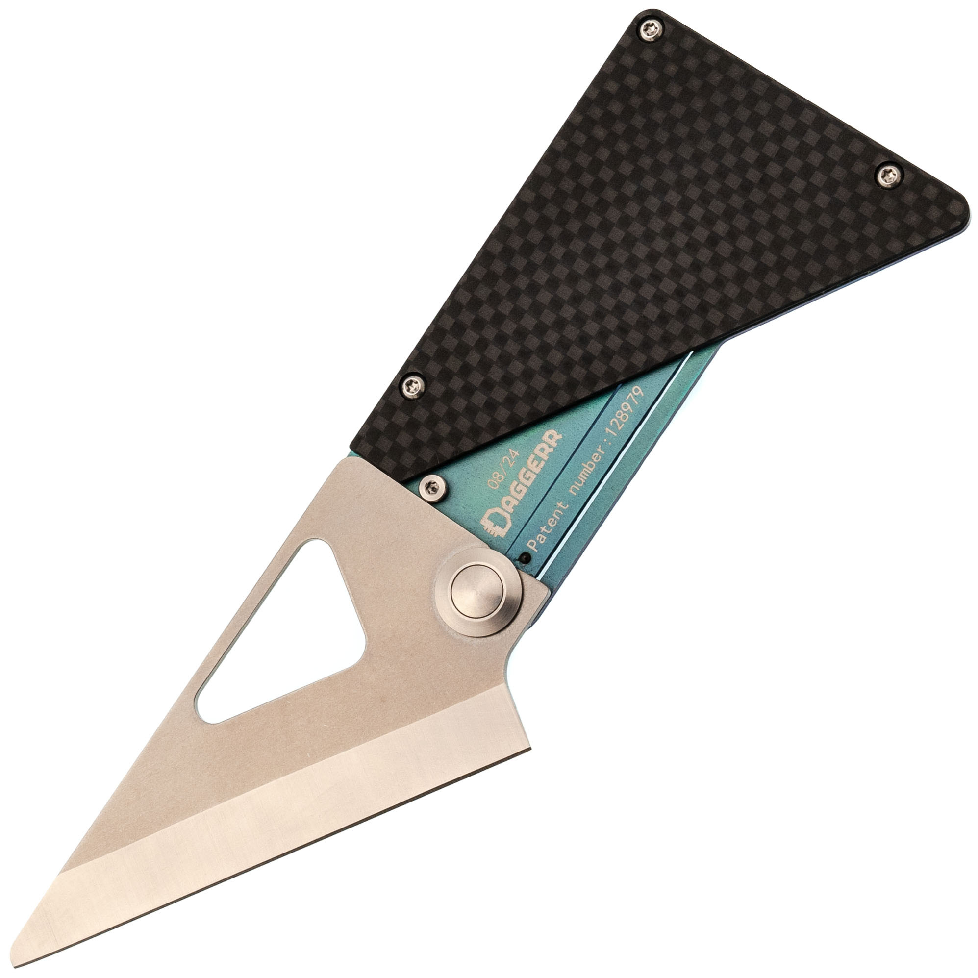 

Складной нож-кредитка в кардхолдере Daggerr Cardknife Green, сталь 8Cr13MoV, рукоять титан/карбон, зелёный