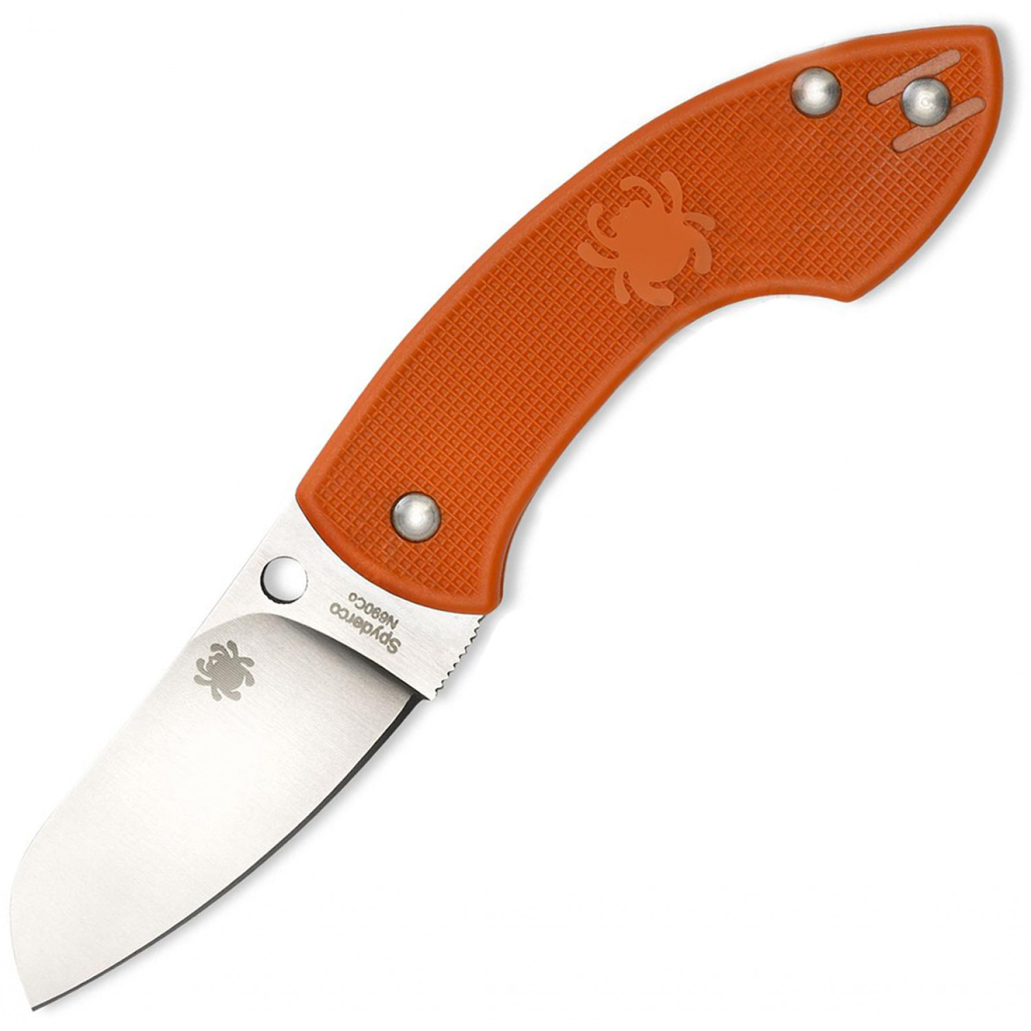Нож складной Pingo Orange Spyderco 163POR, сталь N690Co Satin Plain, рукоять термопластик FRN, оранжевый